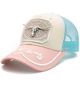TOPACC Cowboy Trucker Hat for Women Cowgirl Western Country Hat Cute Baseball Cap for Rodeo Outfit