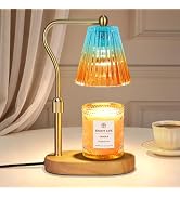 Blue Red Candle Warmer Lamp with Timer Dimmer Adjustable Height, Electric Wax Warmer Vintage Home...