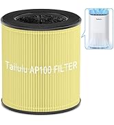 Tailulu Official AP100 Air Purifier Replacement Filter, 3-in-1 Air Purifier Filter, True H13 HEPA...