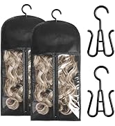 2PCS Hair Extension Holder wig holder wig storage wig hanger Wig Bag Wig Storage for Multiple Wig...