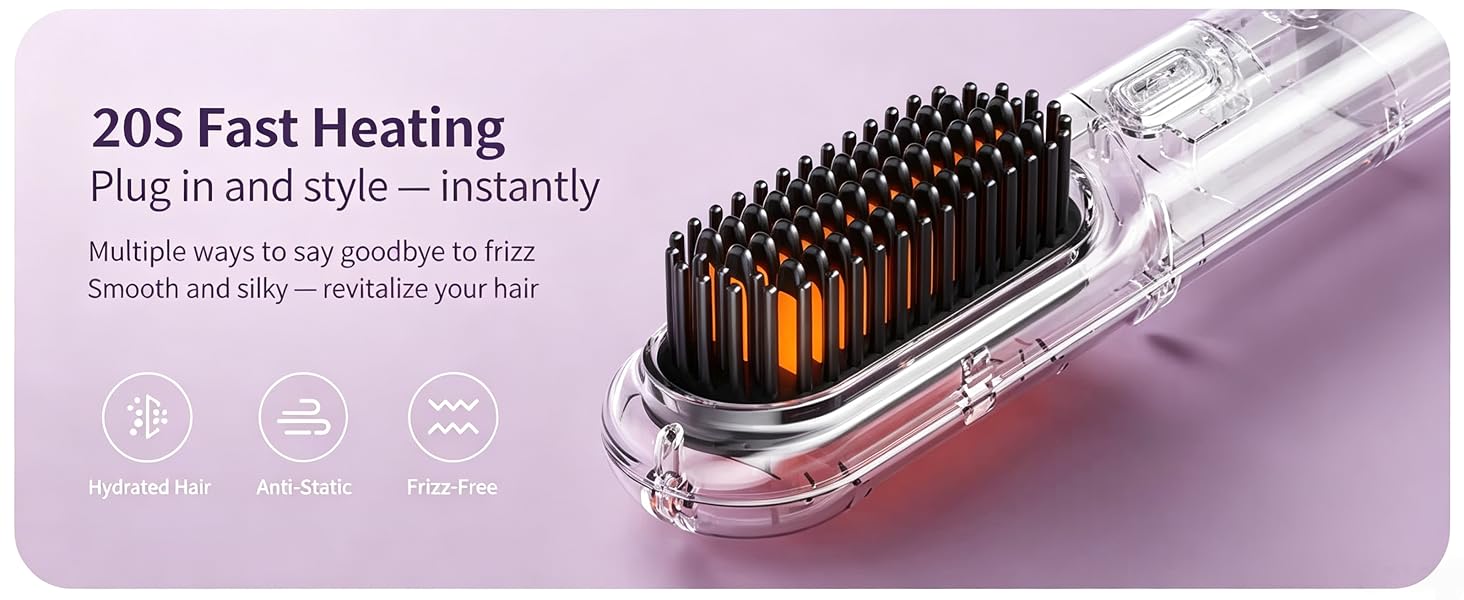 cordless hair straightener brush