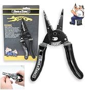 Rack-A-Tiers Croc's Sr. Needle Nose Wire Strippers, Electrician Wire Crimper & Stripper, Wire Str...