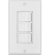 Baomain Triple Rocker Combination Switch 15 Amp, 120 Volt, 3 Individual Switches, Commercial Grad...