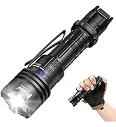 WUBEN T1 Tactical Flashlights 2000 High Lumens, Rechargeable Flashlight 498 Meters Long Beam Dist...