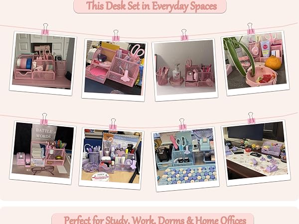 Pink Desk Accessories