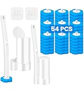 KOKL 2 Pack Disposable Toilet Brush with Holder Set, Toilet Bowl Cleaner, Toilet Bowl Brush with ...