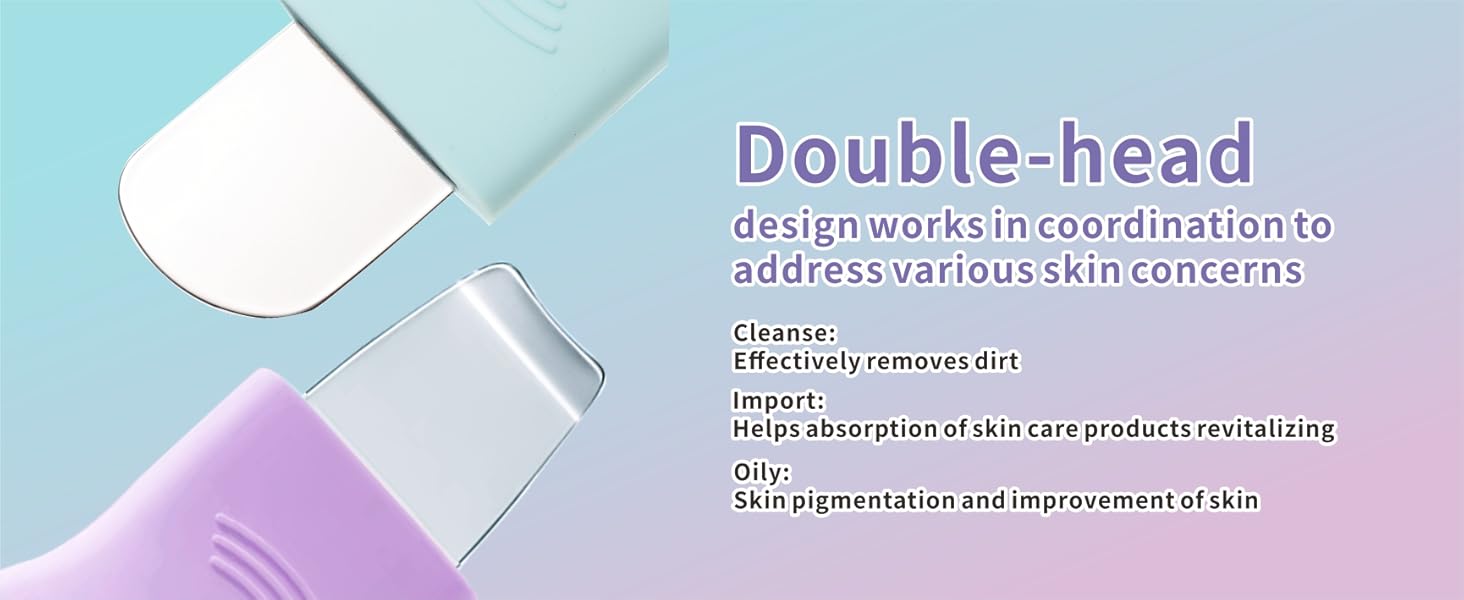 Blackhead Remover Tool,Silicone Face Scrubber, 2 in 1 Nose Scraper for Deep Cleansing