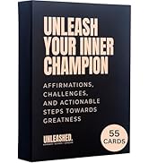 Daily Affirmation Cards to Unleash Your Best Self - 55 Cards with Empowering Quotes, Challenges &...