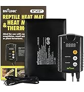 BN-LINK Durable Reptile Heating Pad with Digital Thermostat Under Tank Heater Terrarium Warmer Co...