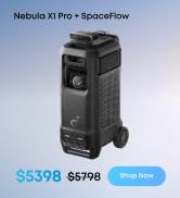 soundcore Nebula X1 Pro + SpaceFlow 4K AI Mapping Bundle: Triple Laser Projector with 3D Mapping ...