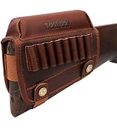 Tourbon Leather Buttstock Cheek Rest with Rifle Shell Holder