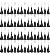 NEBURORA 120 Pcs Bookmark Tassels Bulk 13cm/5 Inch Black Silky Handmade Soft Mini Tassel with Loo...