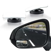 LivTee Blind Spot Car Mirror, Rectangular HD Glass Frameless Convex Side Mirror Blindspot, Reusab...