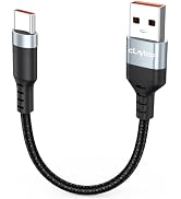CLAVOOP Short USB A to USB C Cable 3 inch, 60W Fast Charging Type-C Cord | USBA 2.0 480Mbps Data ...