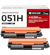 051H Toner Cartridge Black 2-Pack with chip High Yield Replacement for Canon 051 051H Compatible ...
