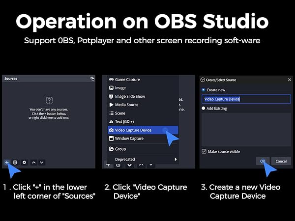 game capture card for pc,obs