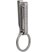 TISUR Belt Keychain Titanium Belt Loop Key Holder, Stainless Steel Back Clip, with Detachable Key...
