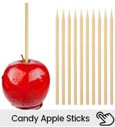 HANSGO 100PCS Wooden Candy Apple Sticks, 5 mm 7 inch Birch Caramel Apple Cotton Sticks Semi Point...