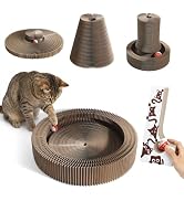 Wortade Reversible Magic Organ Cat Scratching Post, Foldable & Reversible Cat Scratcher for Indoo...