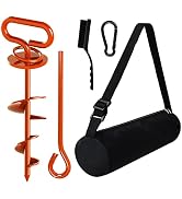 Eurmax USA Dog Tie Out Stake Triple Lock Heavy Duty Dog Anchor for Large Dogs Dog for Yard and Ou...