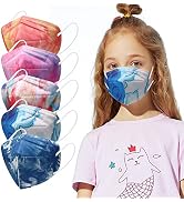 Cute KN95 Face Masks for Kids 50 Pack 5 Layers Breathable Children Safety Respirator Multicolor C...