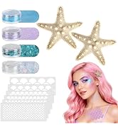 Mermaid Halloween Costumes for Women, Starfish Hair Clip & Makeup Glitter | 2 Starfish Hair Clips...