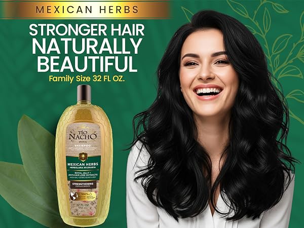 Tio Nacho Mexican Herbs shampoo for hair loss with royal jelly for fuller, healthier-looking hair
