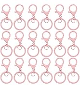 30Pcs Lobster Claw Clasps Keychain for Jewelry Making,Metal Lobster Clasp Swivel Trigger Clips wi...