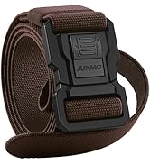 JUKMO Men's Tactical Belt with Lock, Military Work 1.5" Stretch Nylon Web Quick Release Belt with...