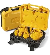 KATA 28 Piece Bi Metal Hole Saw Set 3/4"-4-3/4" for Metal Wood PVC Drywall | Large Size with Mand...