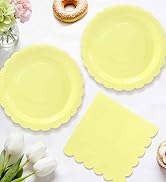 yellow paper plates and napkins party supplies cake dessert plates disposable luncheon napkins paper