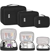 AKOZLIN Padded 3pcs/set Travel Organizer Office Cord Cable Electronics Accessories Bag Electrical...