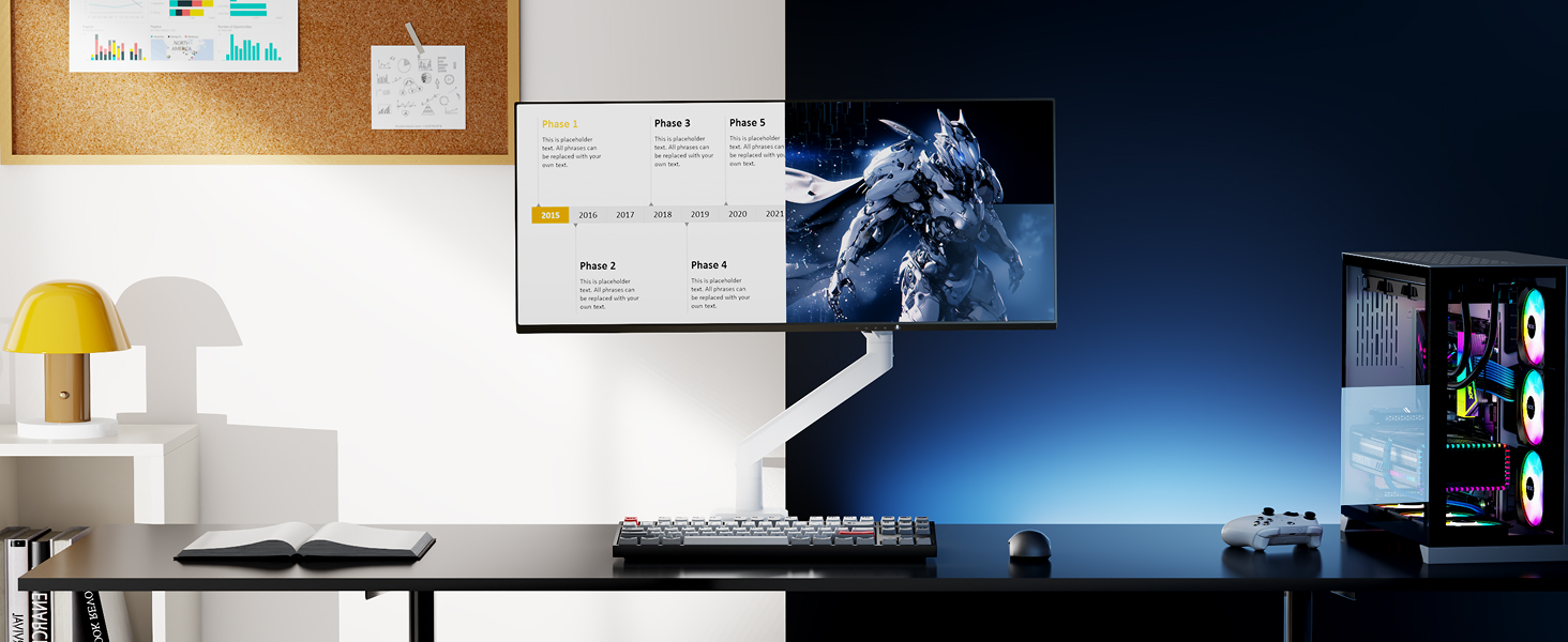 single arm monitor mount