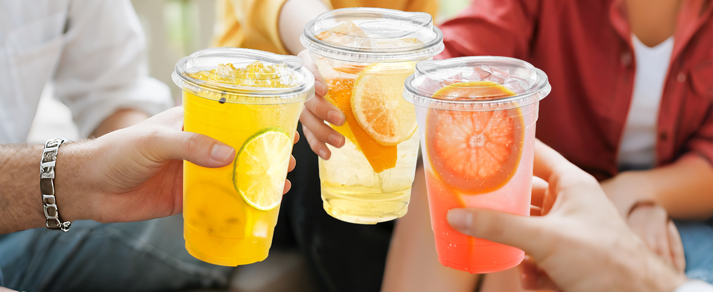 Plastic Cups with Lids