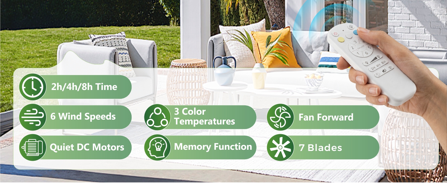 28 inch plug in outdoor ceiling fan with light remote hanging portable fan patio porch camping rv