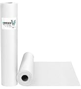Vanhench White Wrapping Paper 15''×450'', Bulletin Board Poster Paper Roll, White Kraft Easel Ske...