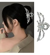 Spider Hair Clips Metal Silver Hair Claw Clips Large Non-Slip Headdress Luxury for Thick Hair Jaw...