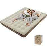 Naturehike California King Size Air Mattress with Built-in USB Rechargeable Pump, 992 lbs Max Sup...