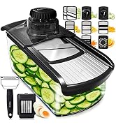 Fullstar Mandoline Slicer for Kitchen, Fruit Cutter, Cheese Grater, Cucumber Slicer, Veggie Spira...