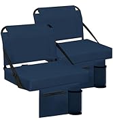 Besunbar Stadium Seat for Bleachers with Back Support and Wide Padded Cushion Stadium Chair - Inc...