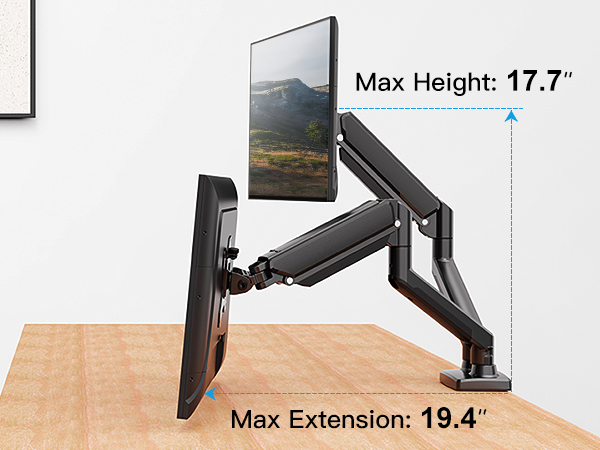 dual monitor arm