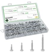 AvrestYPT 174Pcs Self Drilling TEK Screws Assortment Kit, 410 Stainless Steel Self-Tapping Hex Wa...