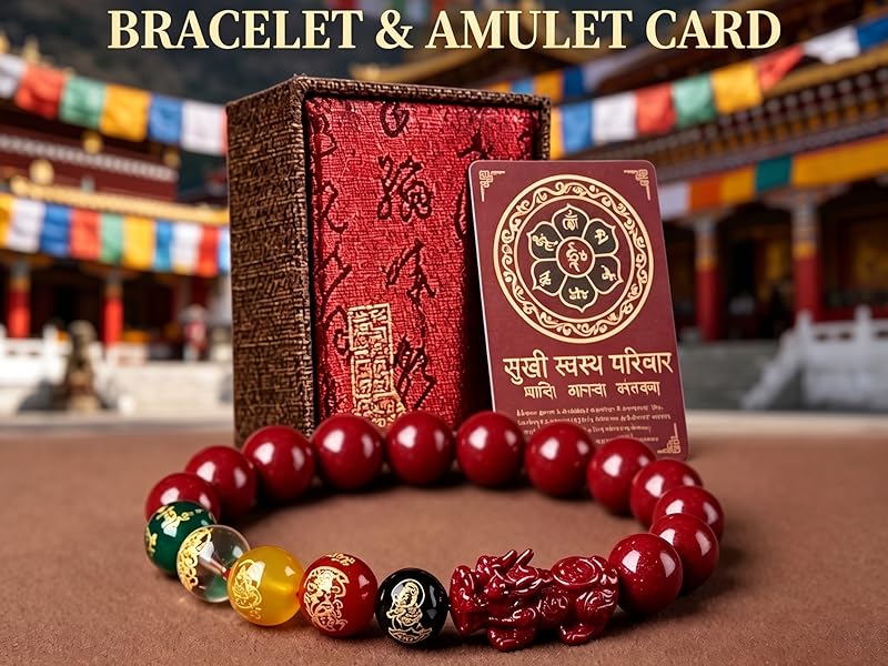 TIBETAN BUDHIST PROTECTIVE BRACELET & AMULET CARD