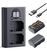 K&F CONCEPT 2600mAh NP-FZ100 Battery and Charger Set, Compatible with A7iii Battery A7 III, A7iv,...