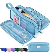 TOPBIDAI Large Pencil Case Pouch for Girls Boy Women Men Adults, Big Capacity Canvas Pencil Bag, ...