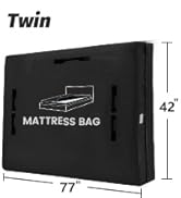 Mattress Bags for Moving and Storage, BETU Twin Mattress Protector Waterproof Mattress Cover with...