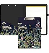 Hongri Clipboard Folio with Refillable Lined Notepad and Interior Storage Pocket for Students, Cl...