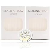 YOLAKIS Transparent Wax Seal Sticks 40pcs Mini Sealing Wax Sticks for Wax Seal Stamp Great for We...