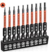 10-Pack Triangle Screwdriver Set- Premium S2 Steel Triangle Bit Set (2.56" Long Magnetic Head) Tr...