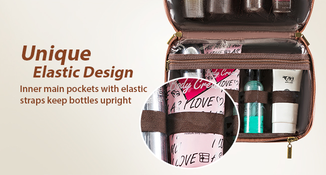 PU leather toiletry bag